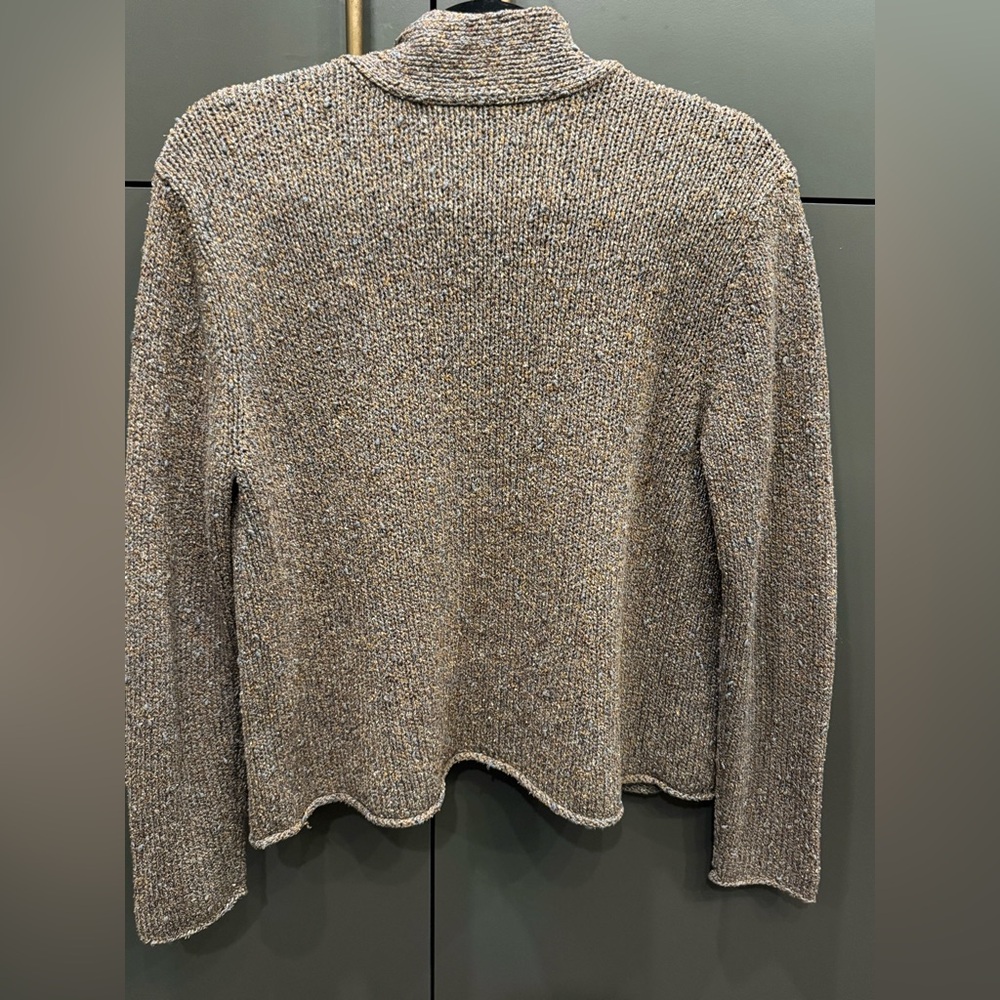 Eileen Fisher 100% Silk Bouclé Knit Open Cardigan – Women’s Medium - Picture 3 of 5